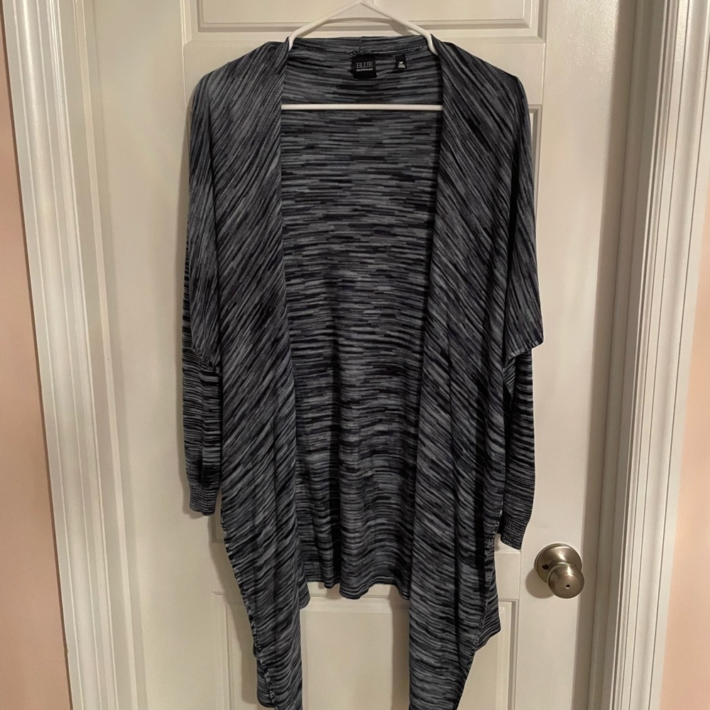 Blue Saks Fifth Avenue Long Cardigan